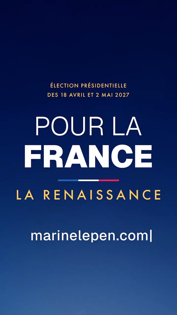 🇫🇷 La campagne est lancée. Plus que jamais, Marine Le Pen et Jordan Bardella avancent ensemble pour offrir aux Français une alternance crédible, solide et prête à gouverner. 💪 Face à un pouvoir usé et à des oppositions divisées, notre force est celle d'un binôme complémentaire, uni par un même objectif : rendre aux Français leur pays et engager, dès 2027, le grand redressement national. Le changement n'attend plus ! #Marine2027 ➡️ ➡️