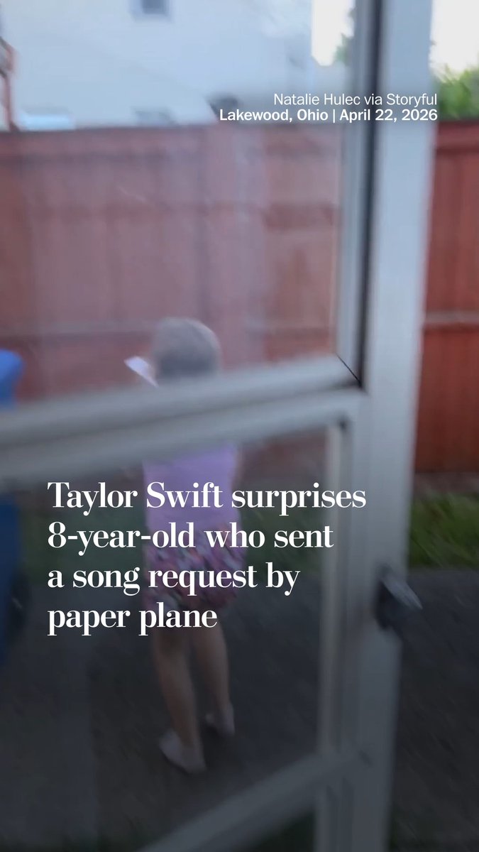 When 8-year-old Madeline heard her neighbor, Ethan, playing guitar outside, she sent over a paper airplane with a handwritten request for him to play a song by Taylor Swift. She didn't expect that the moment would catch the attention of the pop superstar.