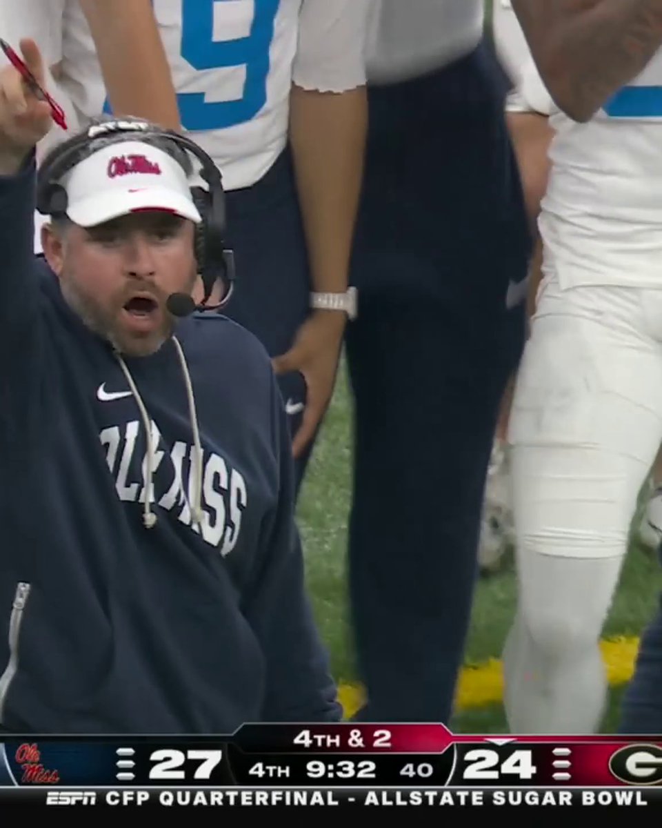What a run in the CFP by Ole Miss Football 🔵🔴 Relive its 2026 Allstate Sugar Bowl win against Georgia at 9 PM ET 🍿
