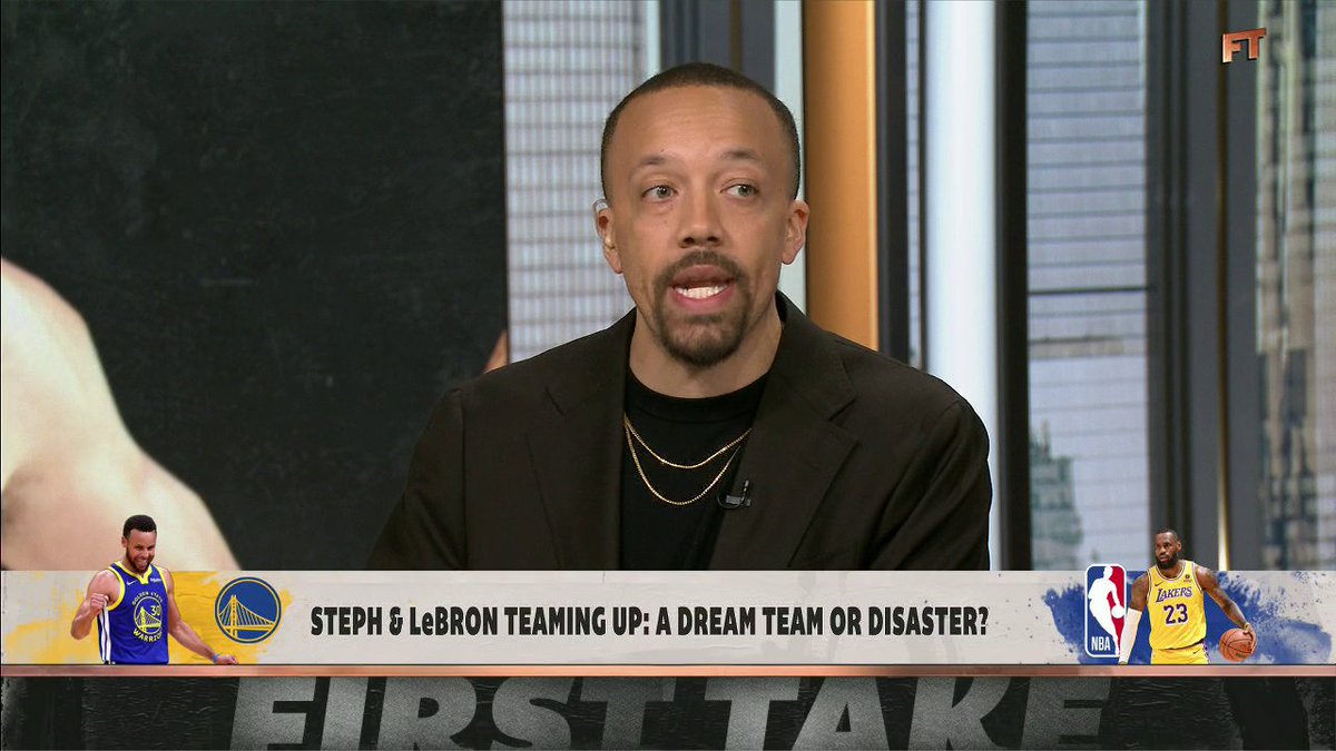 "What we recall from the Olympics was basketball beauty, was poetry on the floor. ... It [would be] a beautiful end to [LeBron's] story." David Dennis Jr. thinks LeBron and Steph in the Bay would be a DREAM TEAM 🏀