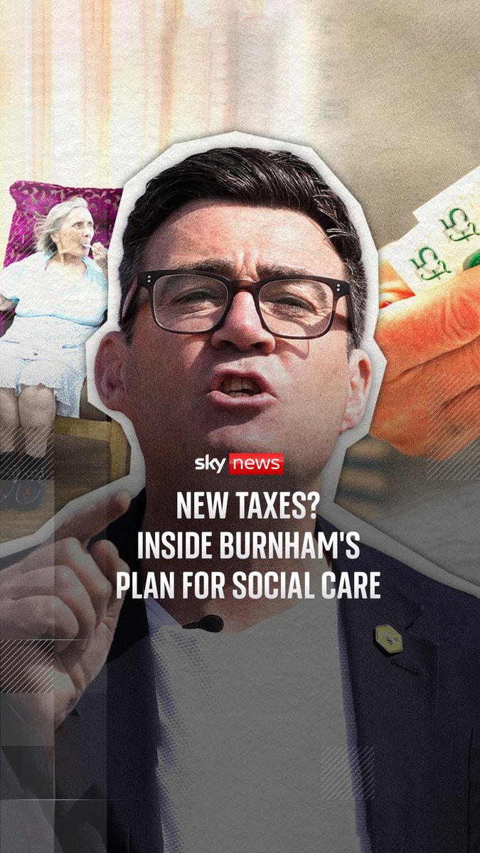 For decades Andy Burnham has fought to introduce a national care service similar to the NHS, for pensioners and adults with disabilities. Now he is heading into Downing Street as prime minister, what are his plans and how will he pay for them? Sam Coates Sky takes a look ⬇️