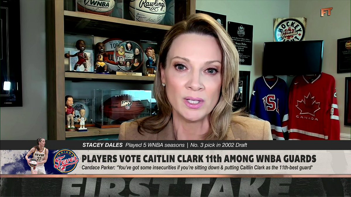 "It is insulting. It is preposterous. ... Caitlin Clark is exceptional." —StaceyDales on Caitlin Clark being voted 11th among WNBA guards 😳
