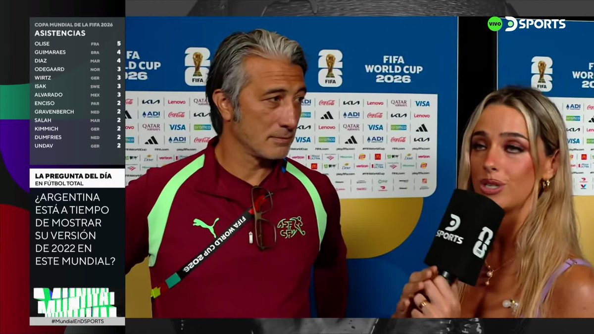 "ESTAMOS LISTOS PARA EL PARTIDO DE MAรANA" Murat Yakin, DT de Suiza, en la previa al encuentro ante Argentina por los cuartos de final del #MundialEnDSPORTS. ๐๏ธ SOL RIVAS๐๐๐ en #FutbolTotal