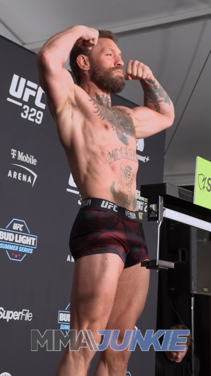 Conor McGregor makes weight after 5 years away while Max Holloway checks in as a welterweight for the first time in his career. The #UFC329 main event rematch is official! ⚖️