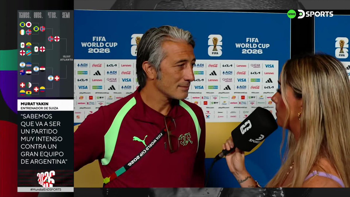 "ESTUVIMOS ANALIZANDO LAS VICISITUDES DE ARGENTINA" Murat Yakin se refirió a su dicho de que el combinado albiceleste "es vulnerable". #MundialEnDSPORTS 🎙️ SOL RIVAS💙💛💙 en #FutbolTotal