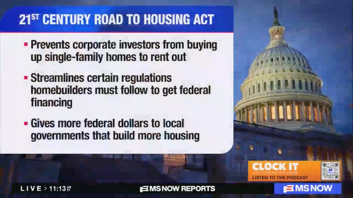 MSNOW: This was a landmark housing bill. Trump refusing to sign it is going to reflect poorly on Republicans. I was talking to a Senate GOP aide who told me, "Never in my lifetime have I seen a president so deliberately attempt to lose majorities for his own party."