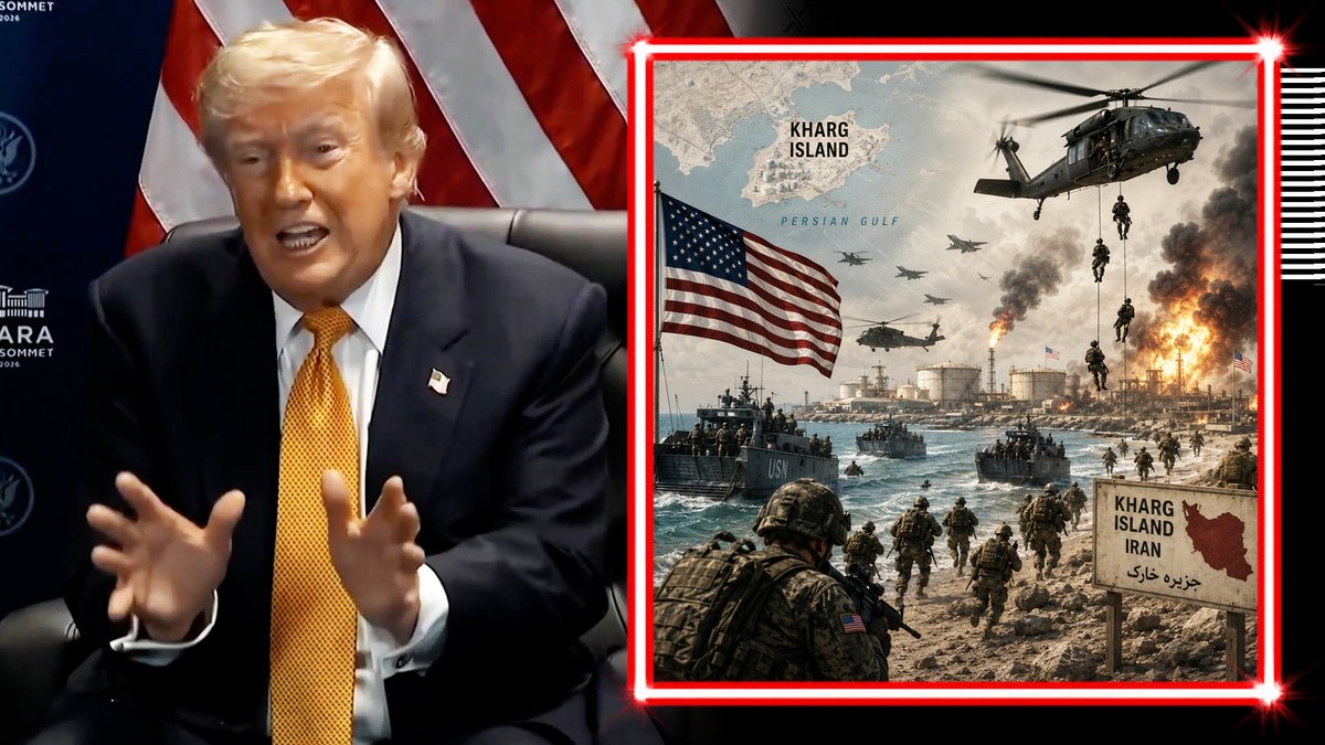 VIDEO: "We Attacked Kharg Island Last Night... Maybe We'll Take Over Kharg Island- There's Not A Thing They Can Do About It!" Trump Discusses Latest Strikes On Iran After Making It Clear That The Ceasefire Is "OVER" & Threatens Boots On The Ground For Kharg Island Invasion! PLUS, US Prepares To Blockade The Strait Of Hormuz Yet Again! 🔴WATCH ALEX JONES LIVE NOW: