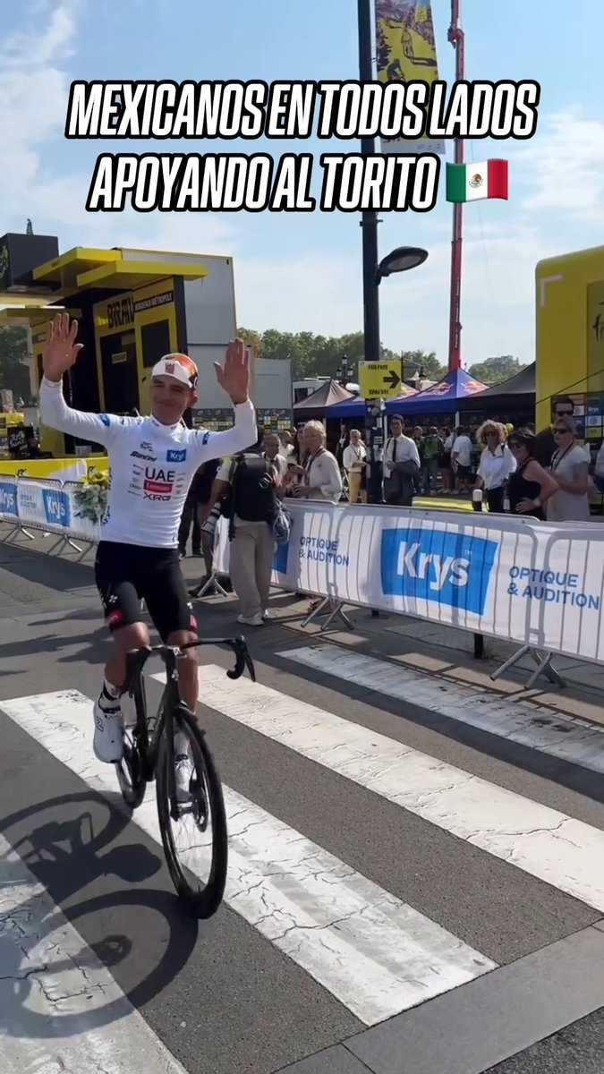 ¡UN MEXICANO NUNCA ESTARÁ SOLO! 😎 🇲🇽 Varios fans mexicanos en el Tour de France para apoyar a Isaac Del Toro, tras finalizar la etapa 7. 📹 letourdefrance