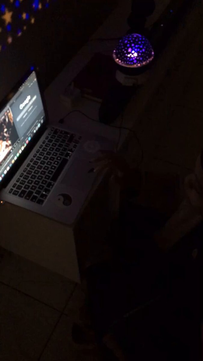 My lady is helping me set up the ambiance of tonight’s show😍 I love this woman FUCK!😭😭😭