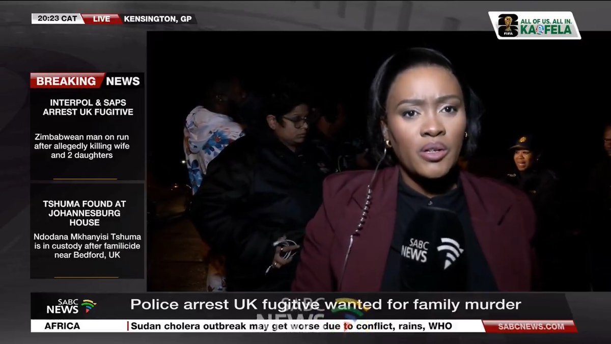 UPDATE | SABC News reporter Lopang Alamu reports that 45-year-old UK fugitive Ndodana Mkhanyisi Tshuma, who was arrested today in Kensington, Johannesburg, was found in possession of a firearm. For more news, visit
