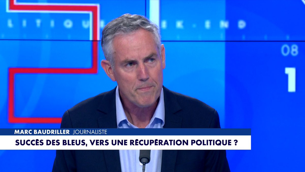 «Les français se sont fait manipuler en 1998 (par les performances de l’équipe de France) mais pas aujourd’hui», pense Marc Baudriller, dans 100% Politique WE Toute l'info est à retrouver sur