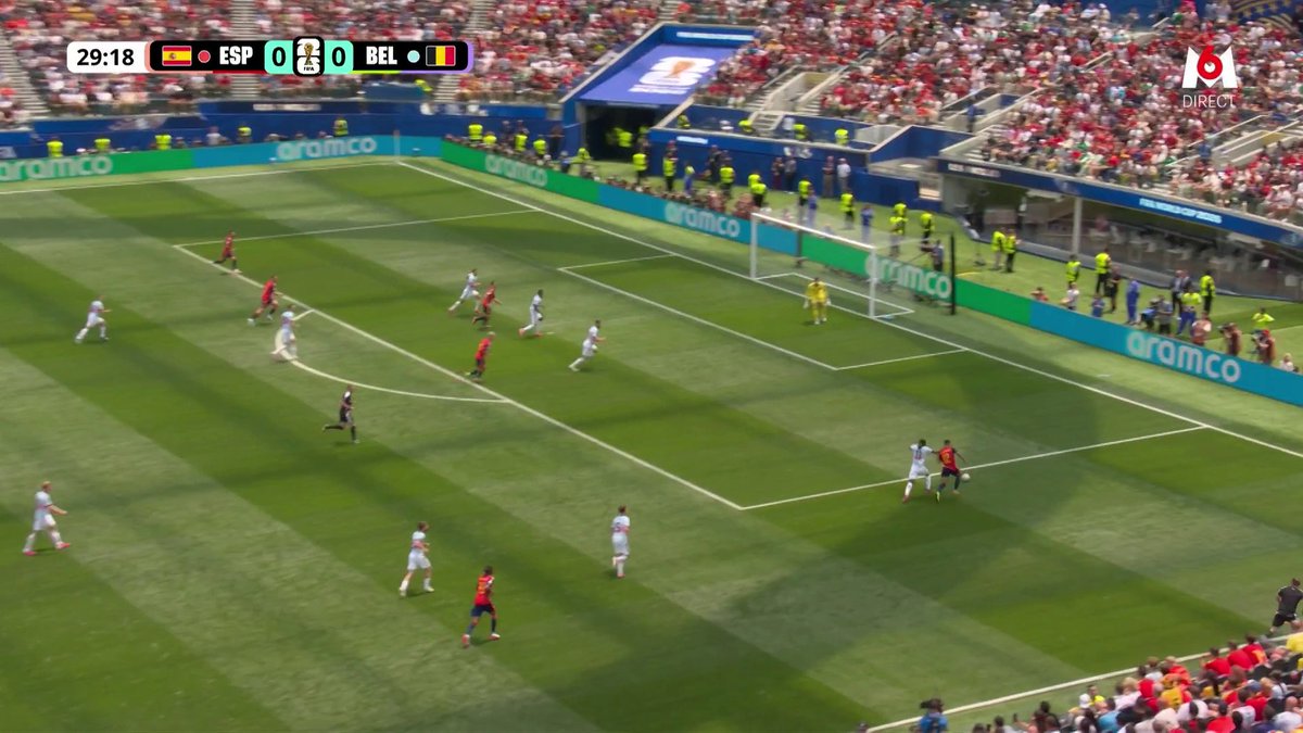 L'Espagne ouvre le score ! 🇪🇸 Après un premier arrêt de Thibaut Courtois sur Dani Olmo, Fabián Ruiz a parfaitement suivi pour pousser le ballon au fond des filets. L'Espagne mène 1-0. Suivez le match sur M6 et M6+ : #CDM2026 #FIFAWorldCup #ESPBEL