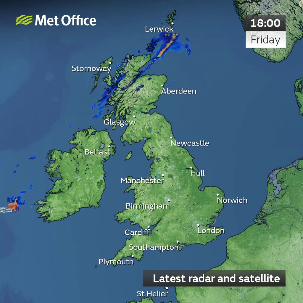 A band of heavy rain and thunderstorms has developed across Scotland ⚡ Here is the latest ⤵️