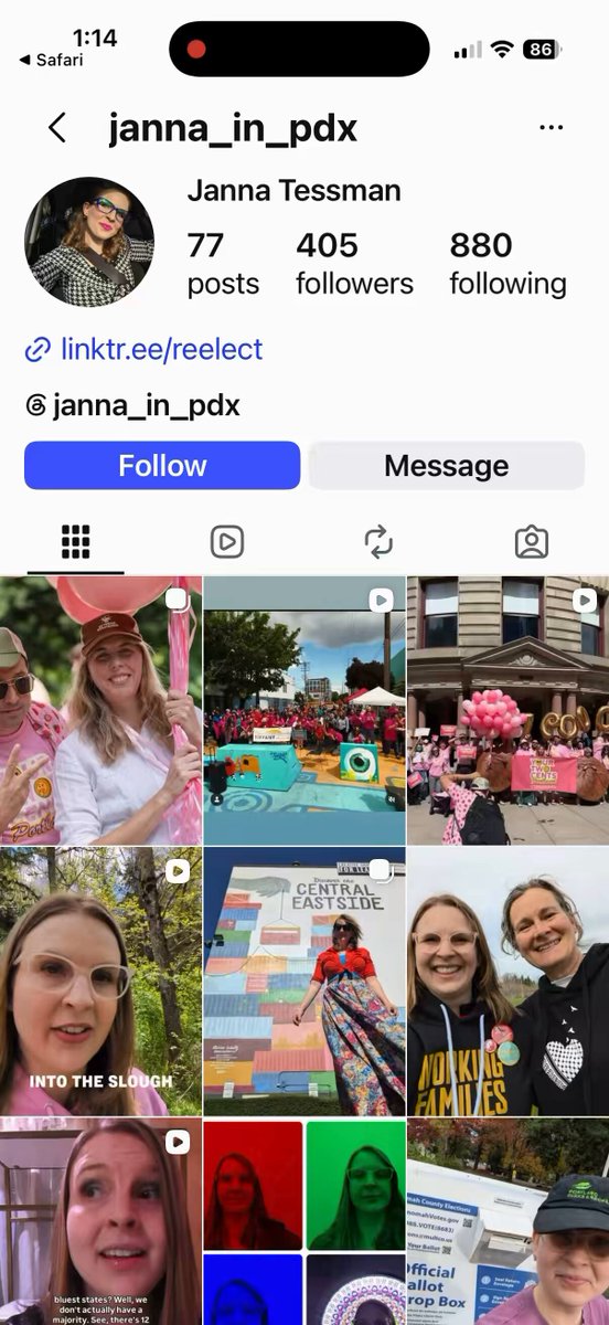🚨New story I am digging into: Something curious in Portland. Susan Mottet runs the City of Portland's Small Donor Elections Program. Janna Tessman is a DSA activist and part-time lobbyist who's not shy about her Portland DSA ties online. Public records show these two behind an effort to secretly record signature gatherers for the police-staffing measure due to hit the ballot in November 2026 (The Portland Enhanced Community Safety Initiative) — video recordings that reportedly ended up in an elections complaint aimed at keeping the measure off the November ballot. Cool, cool. Totally normal thing for a city election official to be involved in while working in concert with a DSA affiliated activist. If accurate, secretly recording someone without consent in public in Oregon is potentially a crime under ORS 165.540. But sure, what a shock that this pro-public-safety measure keeps running into roadblocks. It survived a legal challenge over ballot language (killed on a typo and forced a refile) and funded opposition. Now, allegedly, this. A city elections official and a DSA-connected lobbyist. Both working overtime to make sure Portland doesn't get more cops on the street, that Portland continues to defund law-enforcement. Wild how this keeps happening. Still digging into everything. Full story — with names, dates, and how the DSA ties into all of it — coming soon at Restoration News. (Screen record of Janna Tessman’s Instagram, screenshot of Susan Mottet’s bonafides as director of Small Donor Elections Director and information on the public safety ballot measure.)