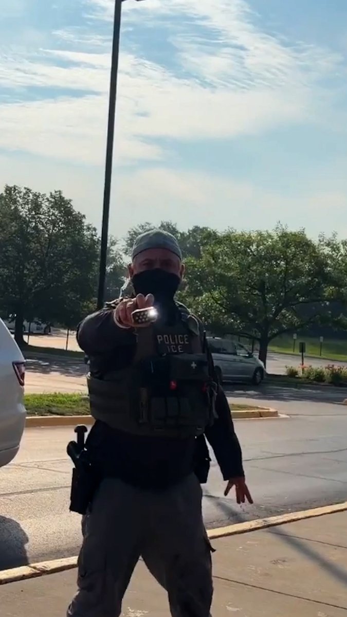 Video shows ICE agents slamming a man’s head against a stone wall. He was reportedly taken to the hospital. Agents are then seen threatening to shoot legal observers with tasers. The incident reportedly occurred outside the Kane County Judicial Center in the St. Charles suburb of Chicago, Illinois.