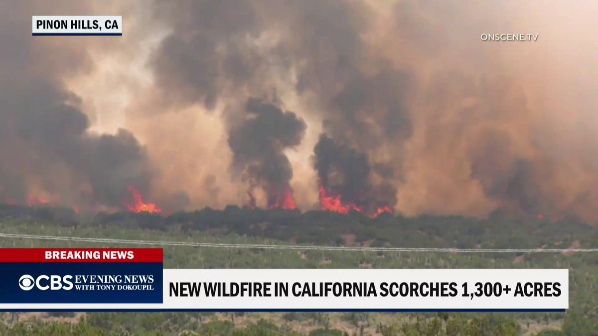 BREAKING: Homes have been evacuated in parts of Southern California after a new wildfire quickly burned more than 1,300 acres.
