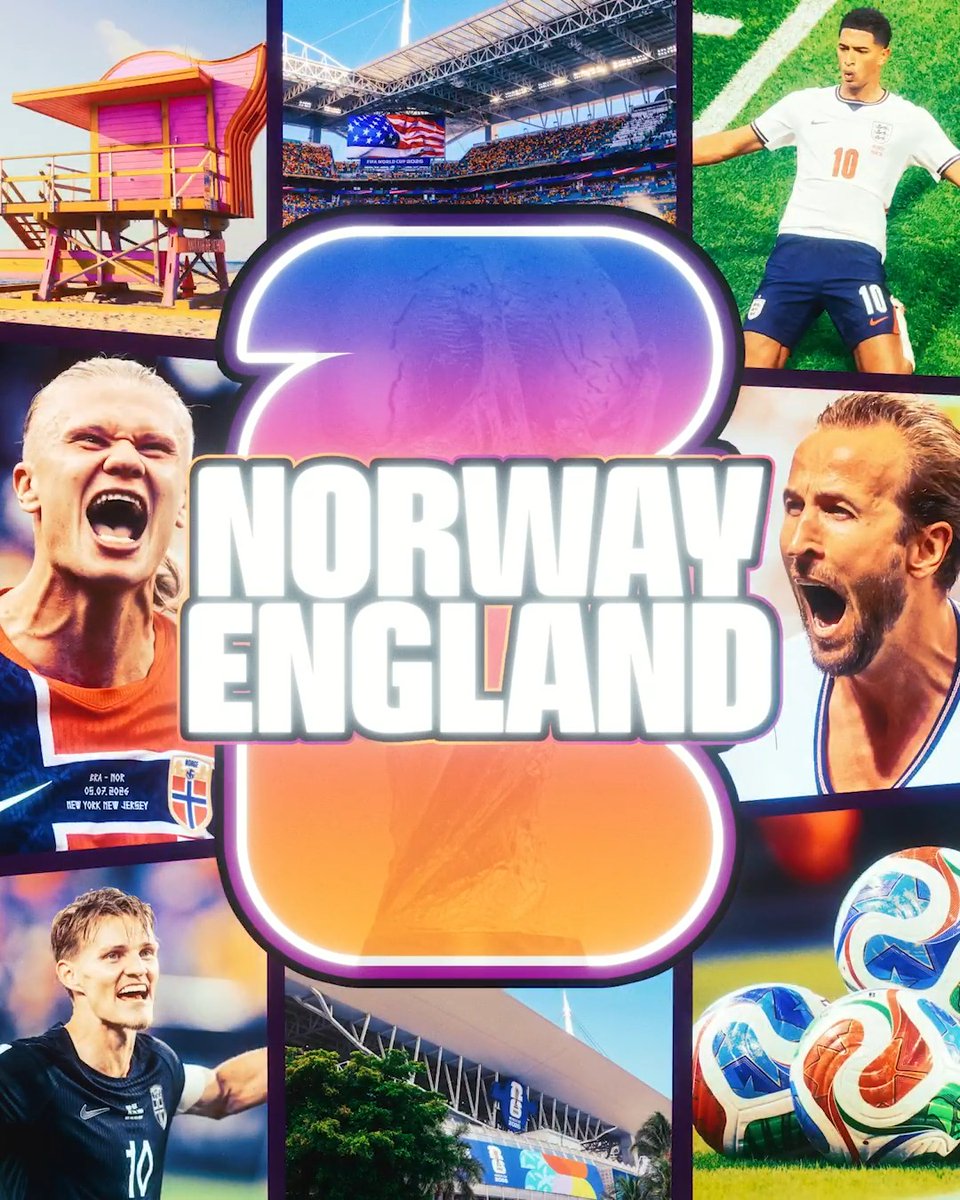ベスト8要注目の一戦💥 怪物ハーランド擁するノルウェー🇳🇴か ケイン擁する母国イングランド🏴か 最高峰の決戦を見逃すな🔥 🏆#FIFAワールドカップ 準々決勝 🆚ノルウェー×イングランド 📅7/12(日) 🕕6:00 📱DAZNライブ配信 #本気で楽しむならDAZN