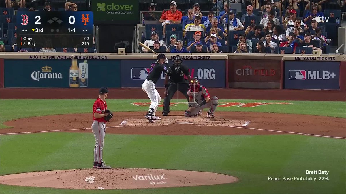 A 10-game hitting streak for Brett Baty