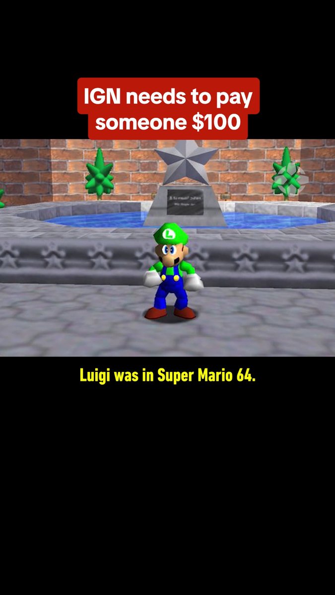 30 years ago we promised $100 to whoever could prove Luigi was in Super Mario 64: