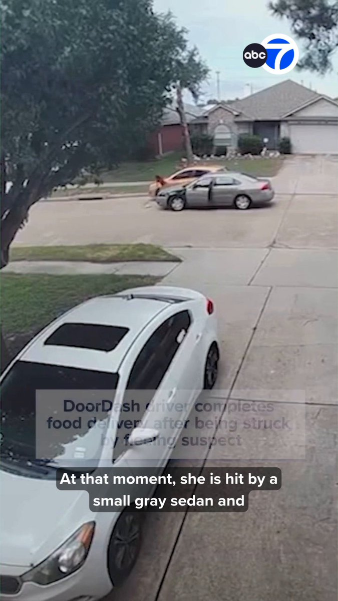 A DoorDash driver has earned a five-star review after completing a food delivery despite being struck by a vehicle in Houston. Video shows the Dasher get hit by a gray sedan being chased by Houston police.