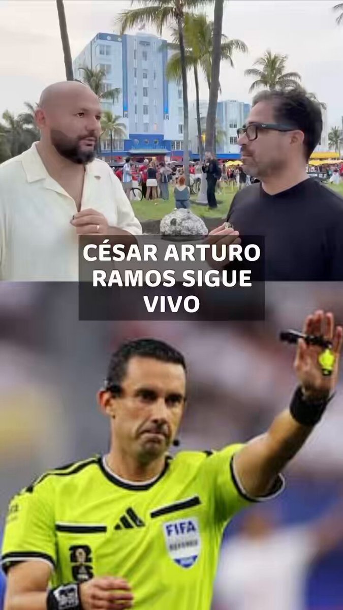 CÉSAR ARTURO RAMOS SIGUE PREPARÁNDOSE PARA UNA POSIBLE FINAL DEL MUNDIAL 🫡🇲🇽 Nos encontramos al árbitro mexicano en una bici en Miami.