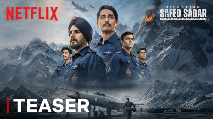 Pahadon se aasman tak, ek nayi udaan bharne wali hai. Meet the brave young warriors of The Golden Arrows ✈️🔥 Watch Operation Safed Sagar, out 7 August, only on Netflix!