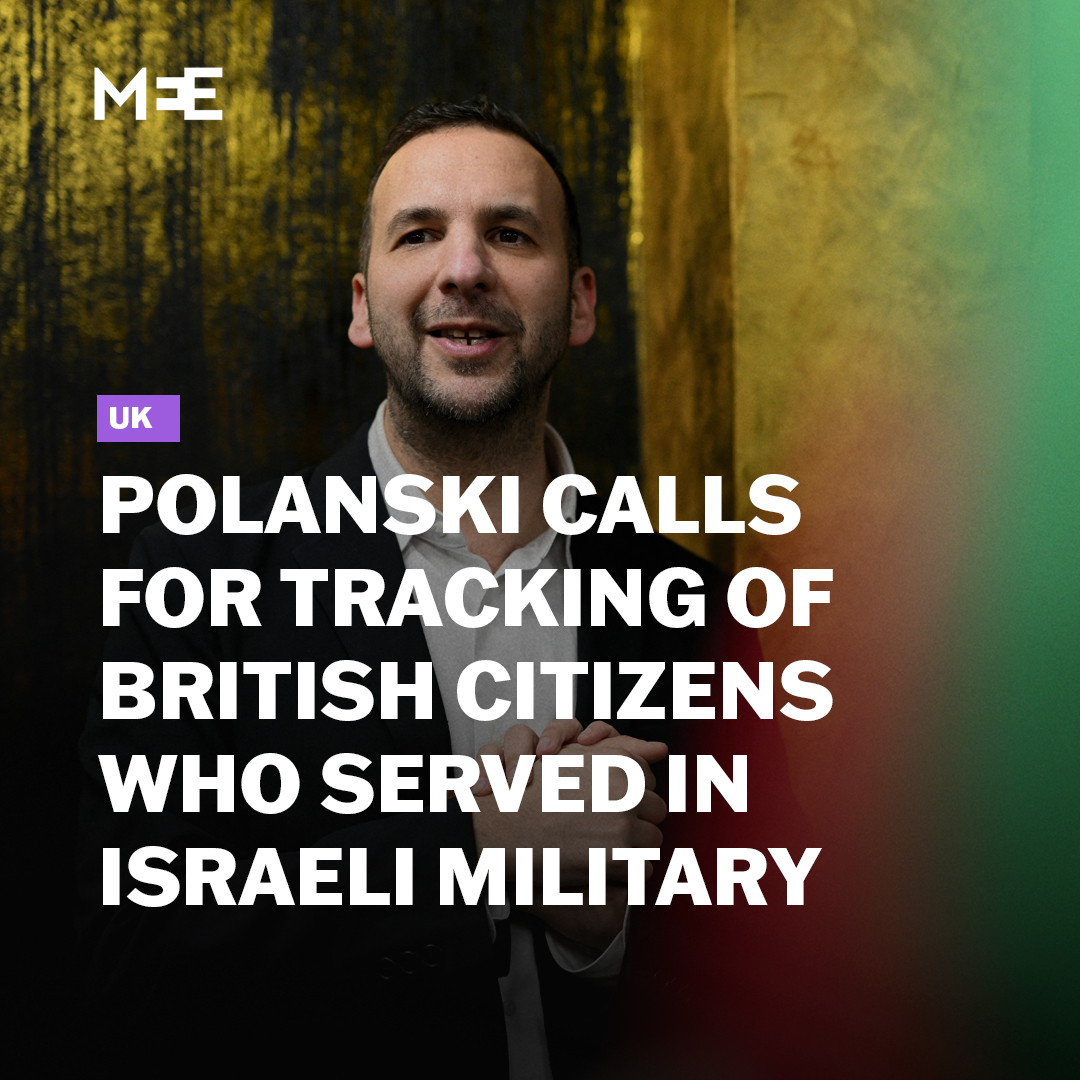 "We have British citizens who could be going to that country, engaging in a genocide, and then coming back.” Speaking to BBC Radio 4, Green Party leader Zack Polanski urged the British government to monitor dual-national UK citizens who have served in the Israeli military