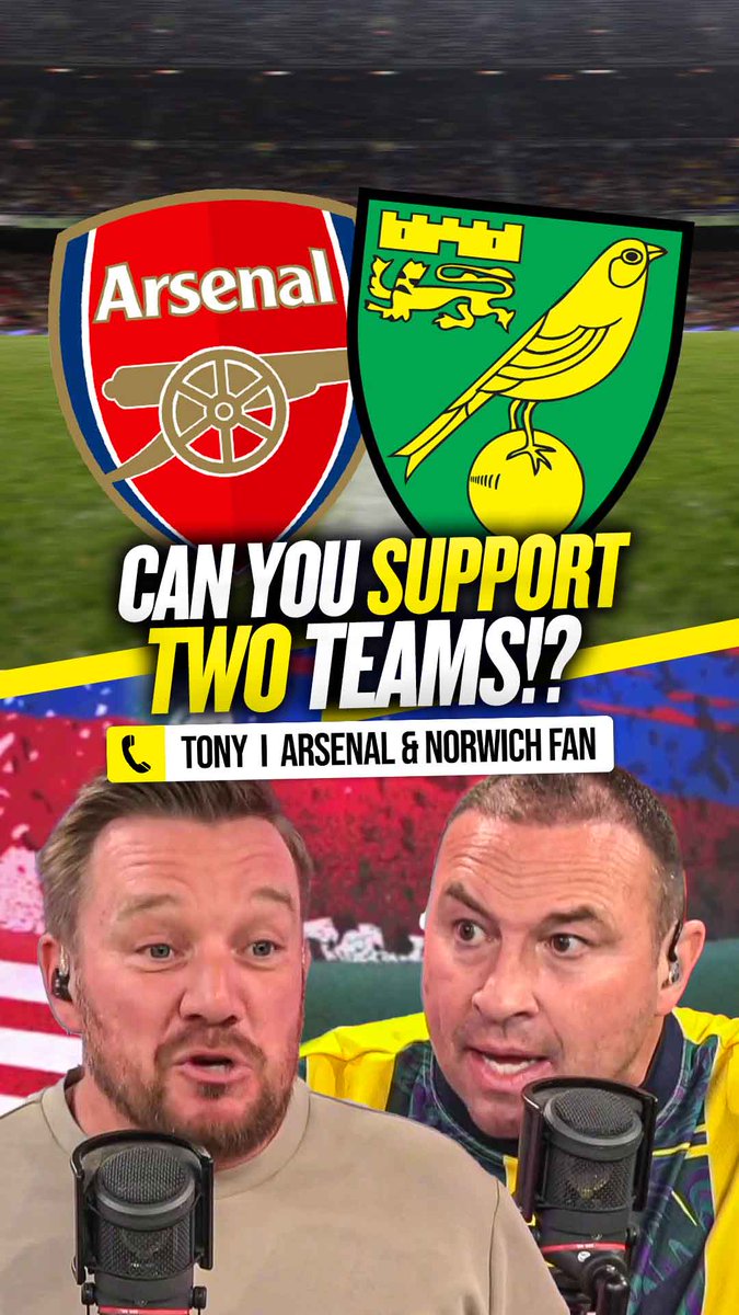 ❌ Cundy: "You can't have two teams!" ✅ O'Hara: "You can have your local team!" ❌ Cundy: "You can't have two! Impossible!" Cundy &amp; O'Hara clash over if you can you support two football teams after caller claims to be a #AFC and #NCFC fan! 👀