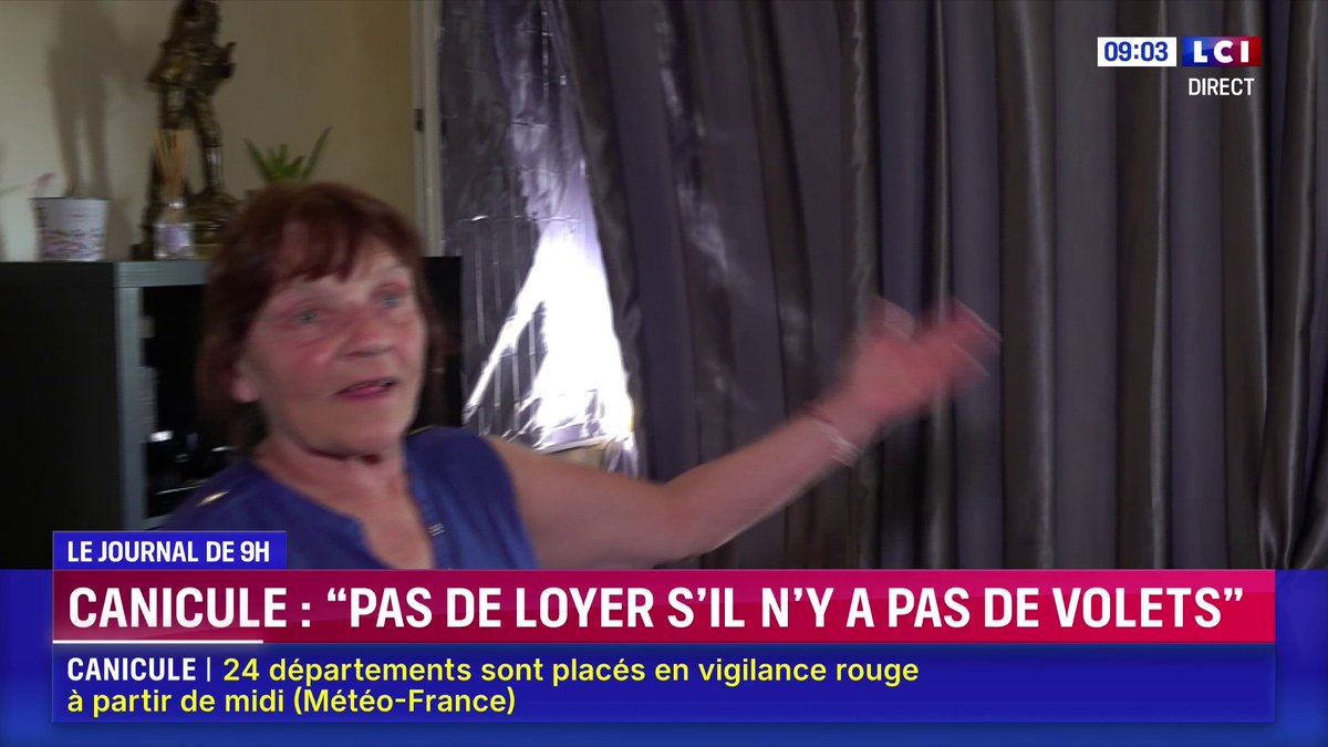 🔴 Canicule : "Pas de loyer s'il n'y a pas de volets" ? 📺 La Matinale LCI présentée par @ClaireFournier_ &amp; Guillaume Cérin ⬇️
