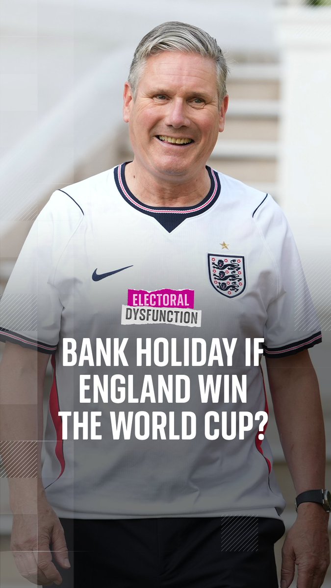 Could we get a bank holiday? ⚽️ On the latest episode of Electoral Dysfunction, Sky’s Beth Rigby and Ruth Davidson and Harriet Harman discuss the likely hood of Sir Keir Starmer granting a bank holiday if England win the World Cup. Listen now 🔗