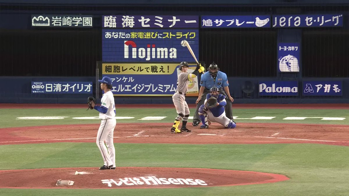 昨日2イニング投げヒーローとなった #岩田将貴 選手は、低めへの丁寧な投球で三者凡退に抑える✨ 4回表 DB 3 - 3 G #baystars