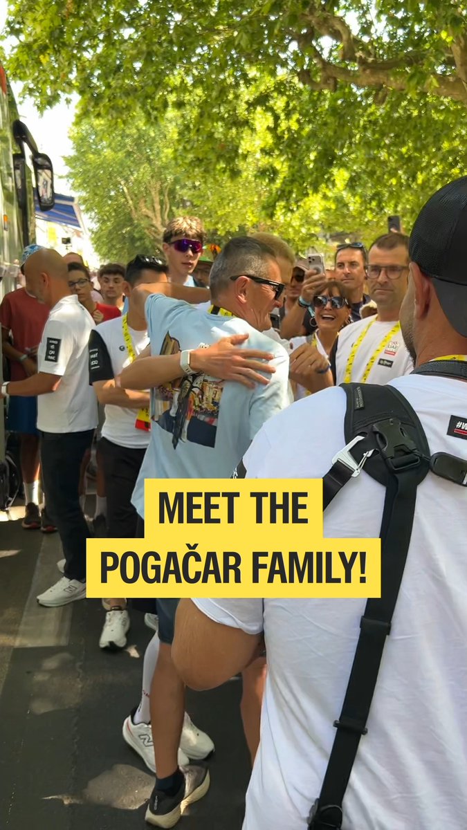 Nothing means more than family ❤️ Pogi had a few special guests at the UAE team bus ahead of Stage 8 of the Tour de France! 👪 🇫🇷 #TDF2026 | July 5-July 27 | Every Stage on SBS 📺