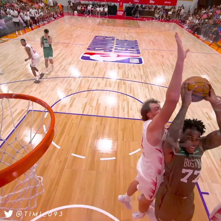 Shout-out to Amari Williams ☘️ Had a really STRONG start to this year's summer league with 23 points (7-9 FG), 13 rebounds and two blocks last night against the Raptors: