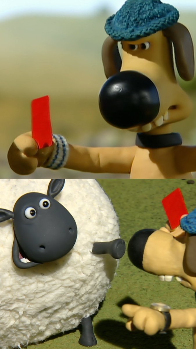 Red Card! 🟥 ⚽ No hesitation from the referee! 😆 #Worldcup #Redcard #ShaunTheSheep @fifaworldcup