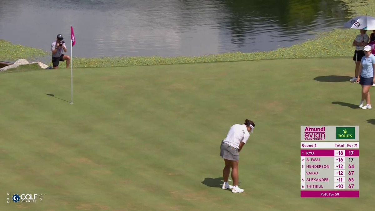 History has been made 👏 Even without the eagle, Haeran Ryu delivers the lowest round ever in a major championship