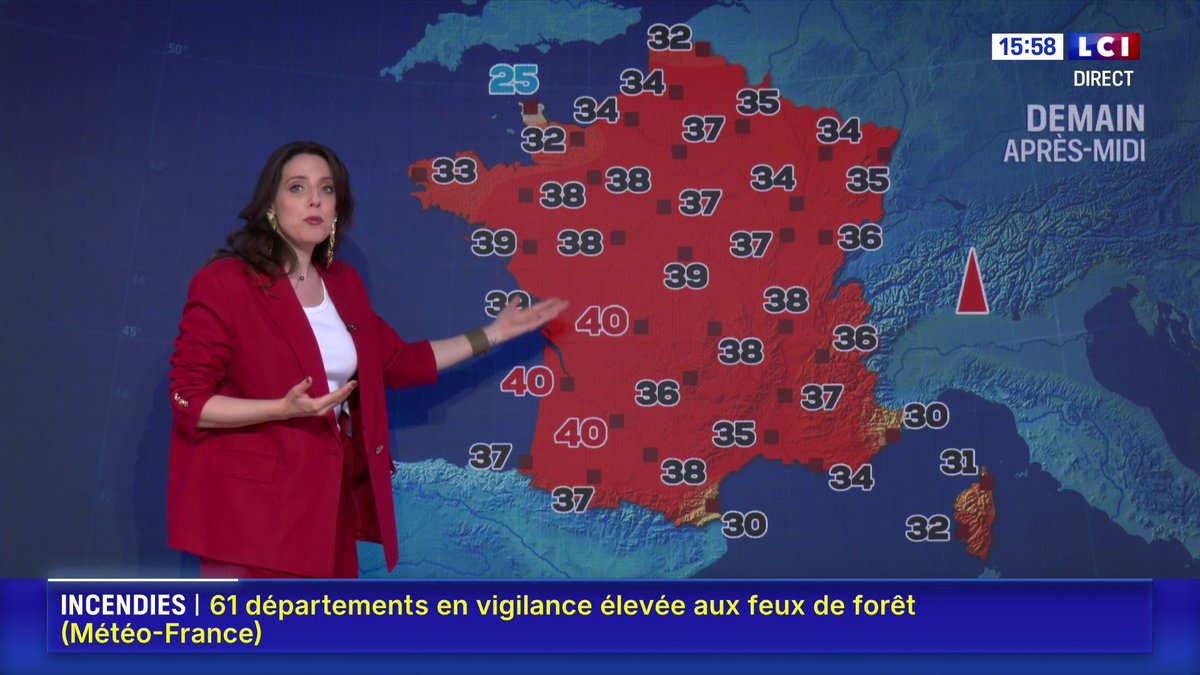 🔴 La chaleur ne nous quitte pas et le pire est à venir, regardez les cartes avec les explications de Claire Delorme sur LCI ⬇️ 📺 En savoir plus sur TF1info :
