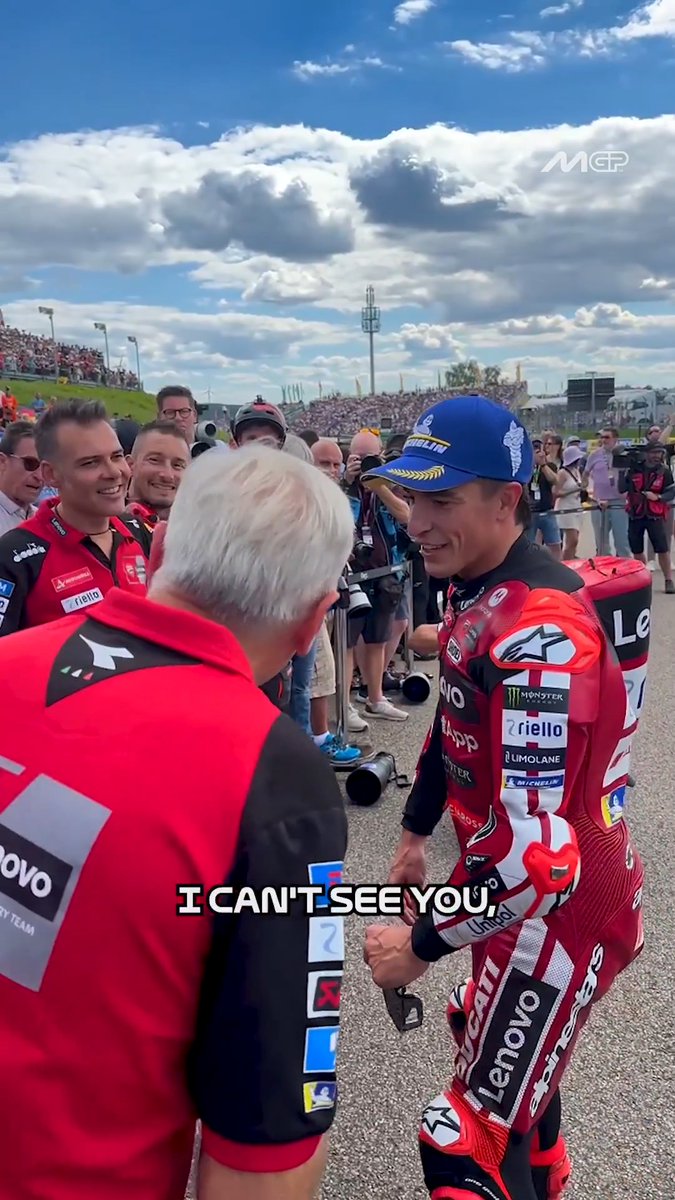 Tardozzi brings Dall’ Igna to the Sprint podium via video call! 📲📞 #GermanGP🇩🇪