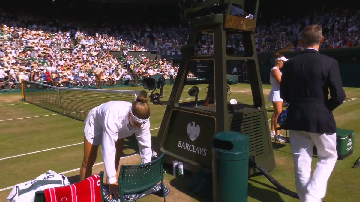 The Ladies' Singles final. 🇨🇿 Karolina Muchova vs Linda Noskova 🇨🇿 #Wimbledon