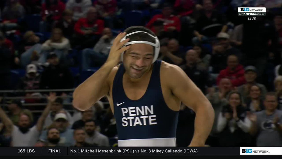 "Van Ness, looking for the slap of the resilite. He's a Big Ten champ!" 🗣️ Shane Sparks Let's revisit Penn State Wrestling star Shayne Van Ness' pin to win the Big Ten Conference crown