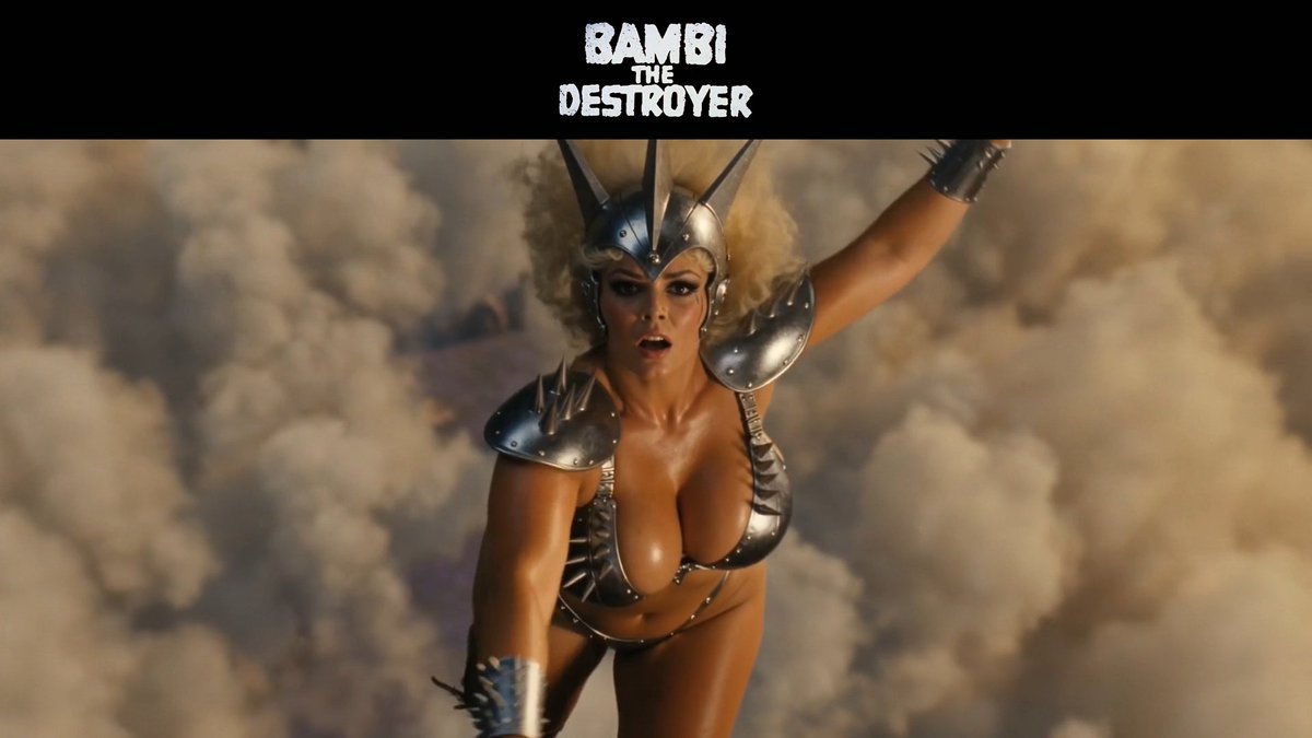 Bambi the Destroyer returns on Saturday Morning with pure ’80s retro camp! Epic villains, wild fantasy action, and over-the-top B-movie energy. Think classic adventure vibes with a strong female hero leading the charge. Pure PG-13 nostalgic fun.
