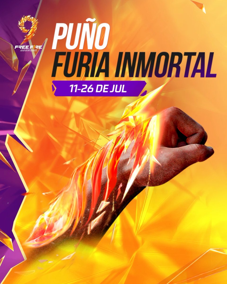 ⚡ Lleva el poder de un fénix. Desata la Furia Inmortal y convierte cada golpe en un espectáculo.❤️‍🔥 #9AniversarioFF