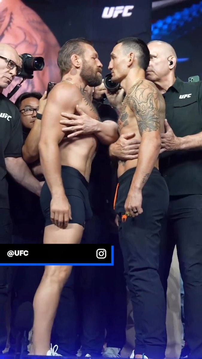 El grito. La tensa mirada. Un regreso para la historia. La que nos espera esta noche con el McGregor-Holloway II, en @hbomaxes ⚔️ #UFC329 #UFCHBOMax