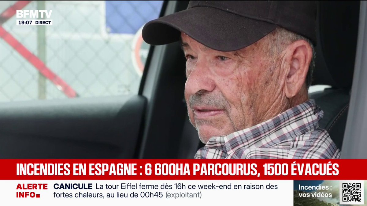 💬 "Psychologiquement ça va mal, la nuit je ne dors pas" ➡️ Le témoignage des habitants de Los Gallardos, en Espagne, évacués face à l'avancée du feu