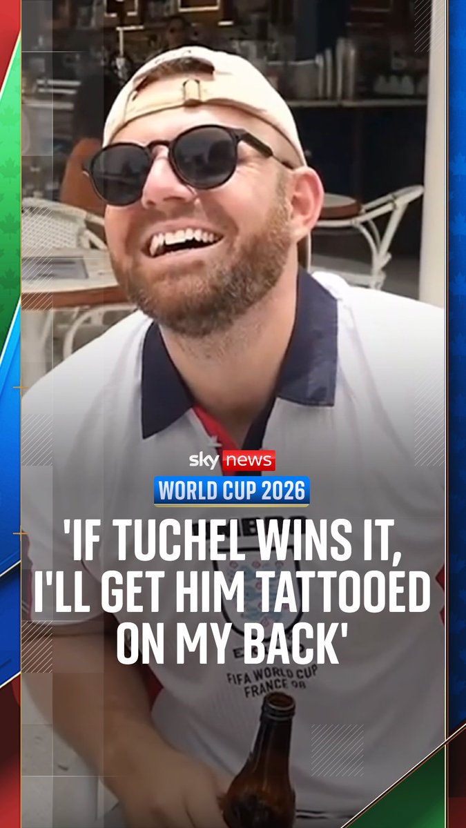 Sky's Rob Harris catches up with England fans in Miami ahead of the World Cup quarter-final clash with Norway. One even promises to get the England manager, Thomas Tuchel, tattooed on his back if he 'wins it'. Read more: