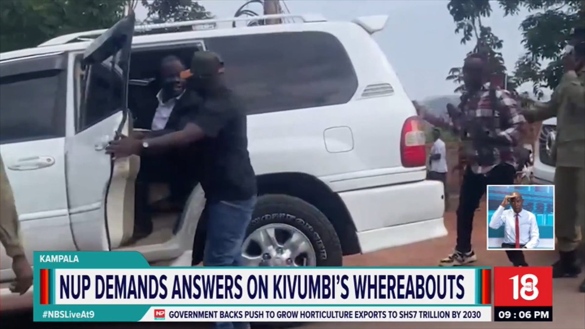 The whereabouts of National Unity Platform Vice President for Buganda Muwanga Kivumbi remain unknown after he was reportedly rearrested while travelling from Butambala to Kampala. Muhairwe Ramson #NBSLiveAt9 #NBSUpdates