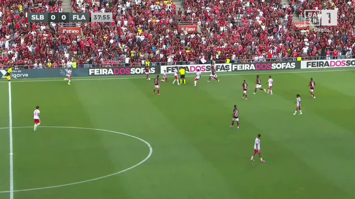 Está a ficar quentinho entre SL Benfica e Flamengo 😅 #DAZNDesafiosBetano