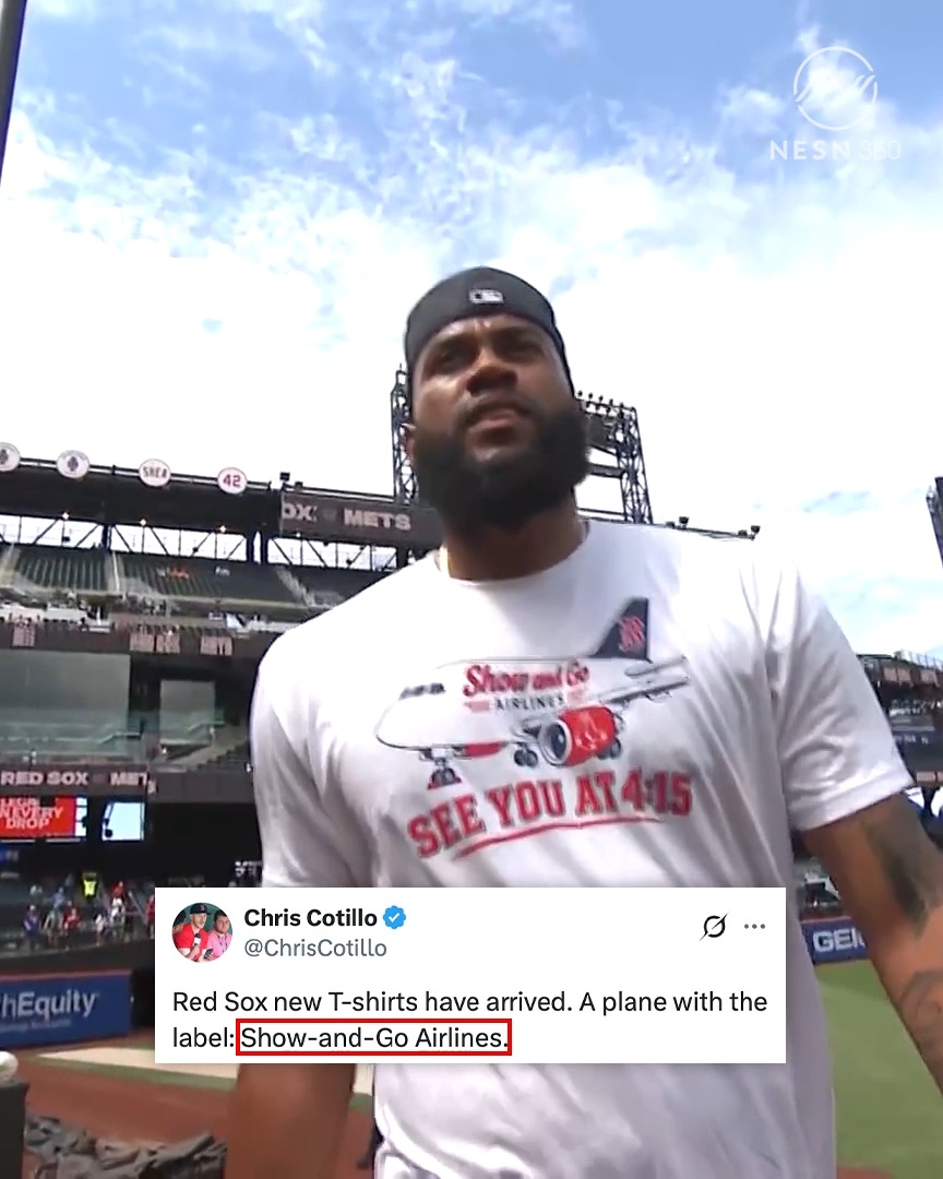 The Red Sox have a new team t-shirt ✈️