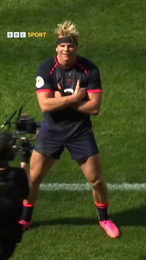 Hat-trick ✅ Jude Bellingham celebration ✅ Henry Pollock scored a hat-trick for England against Fiji in the Nations Championship.
