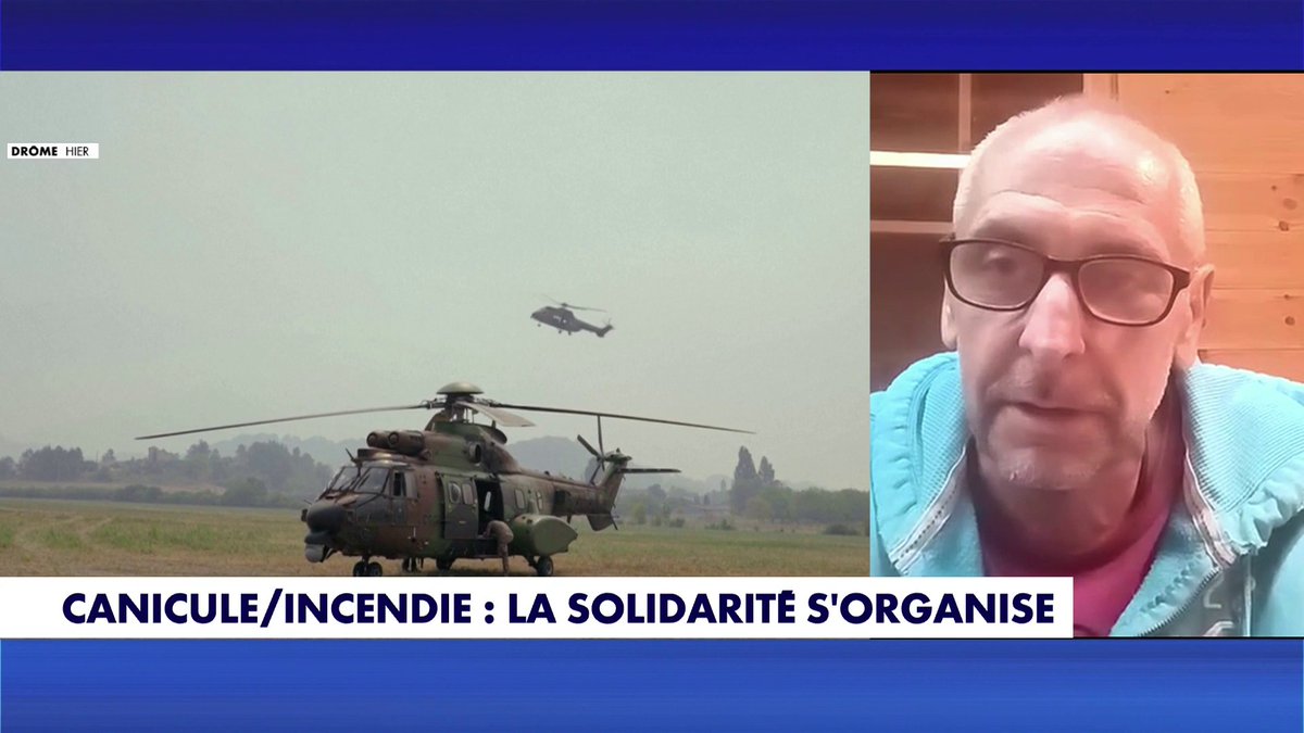 «Il n'y avait aucune logistique sur place pour les pompiers», s'indigne David Van Laecke, hôtelier et habitant d'un village de la Drôme menacé par les flammes, dans #100PolitiqueWE Toute l'info est à retrouver sur