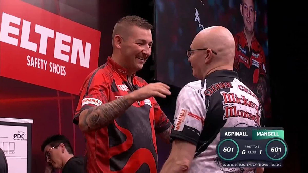 ASPINALL A MAN ON A MISSION! Got somewhere to be, Nathan? 😉 Nathan Aspinall produces the performance of the weekend so far, as The Asp averages over 107 in his 6-1 victory over Mickey Mansell! 📺 #ET10